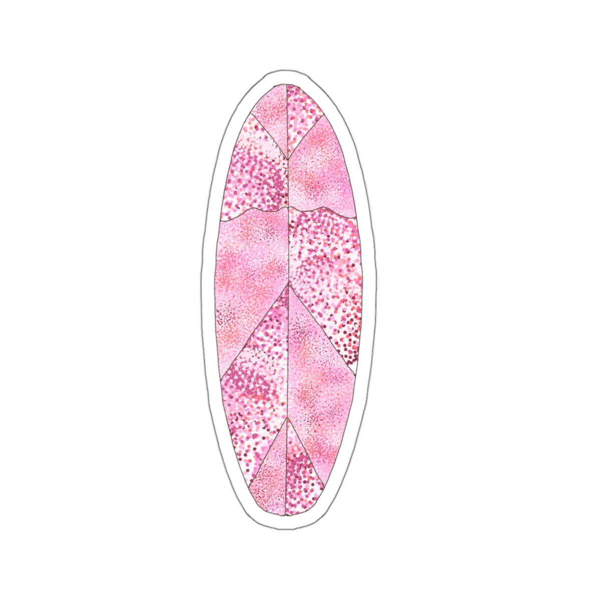 Pink Surf Board Sticker