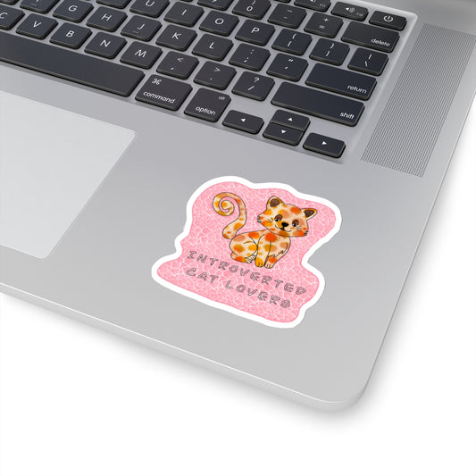 Introverted Cat Lovers Sticker