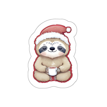 Meditating Sloth Christmas Sticker