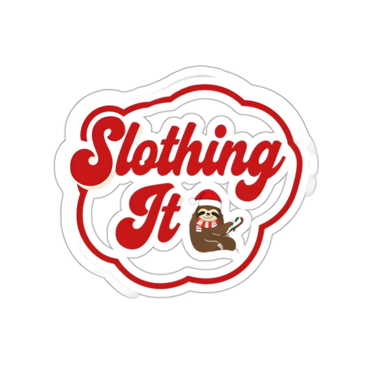 Slothing It Christmas Sticker