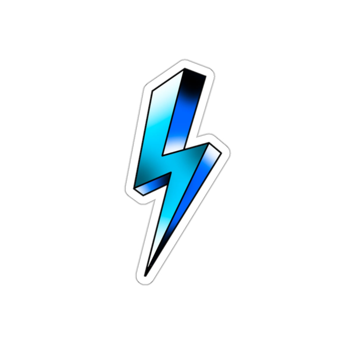 Blue Lightning Sticker