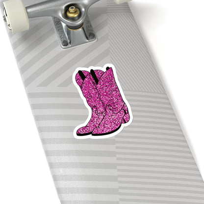 Pink Cowgirl Booties Sticker