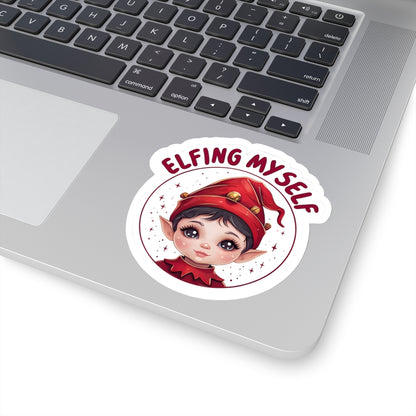 Elfing Myself Christmas Sticker