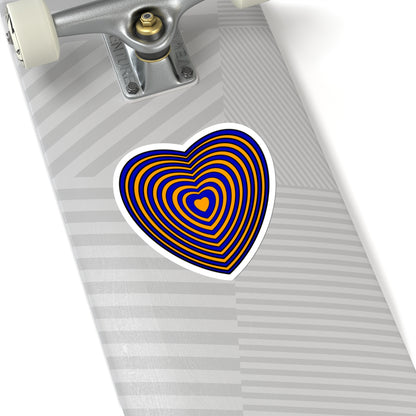 Blue Ginger Heart Sticker