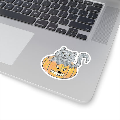 Kitty Pumpkin Sticker