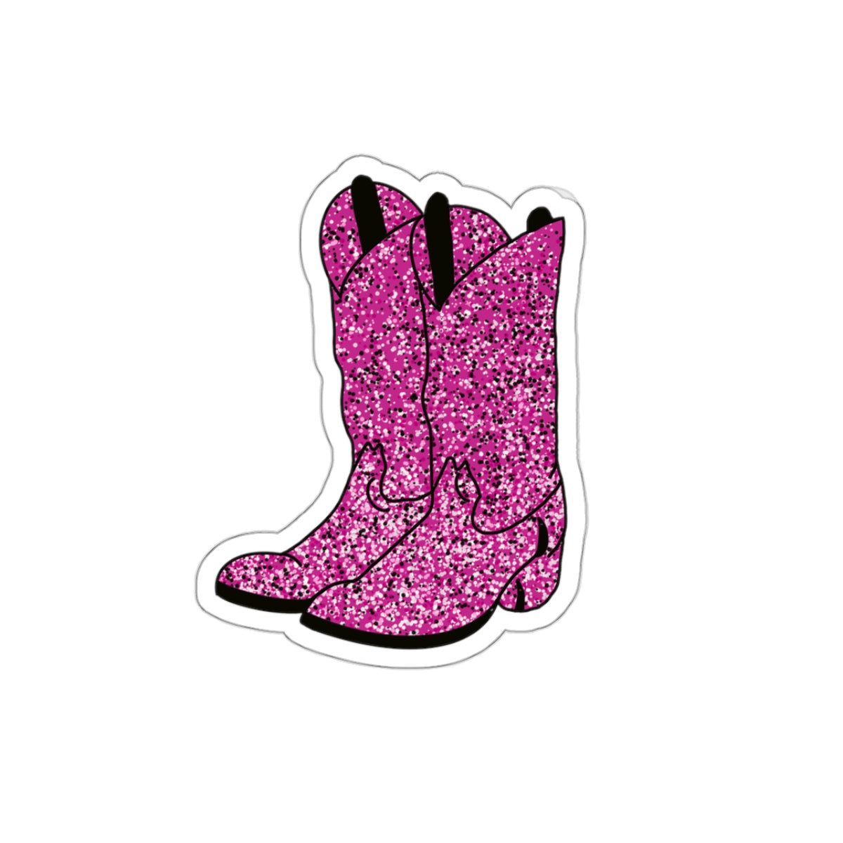 Pink Cowgirl Booties Sticker