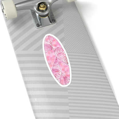 Pink Surf Board Sticker