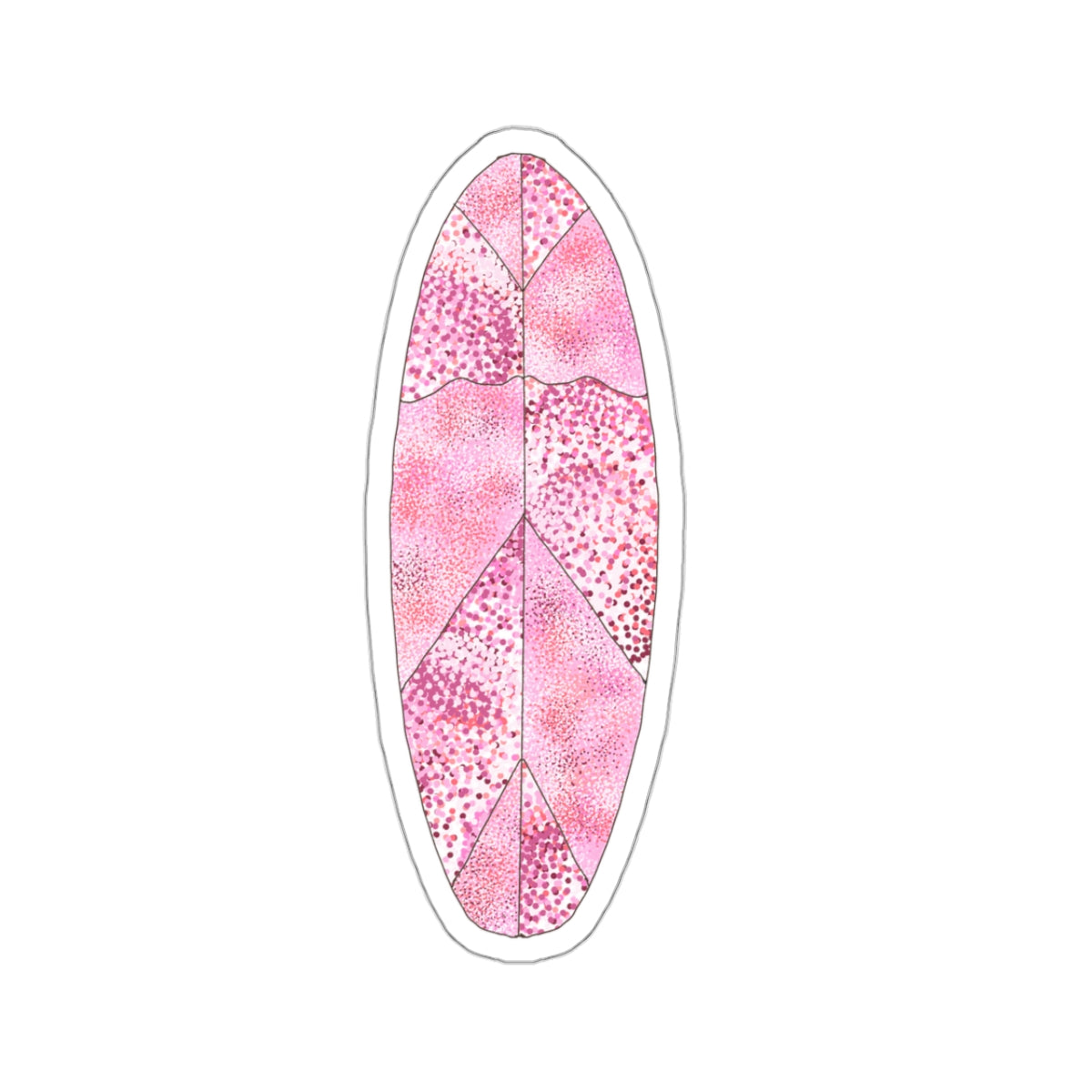 Pink Surf Board Sticker