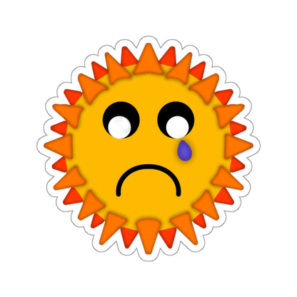 Sad Sun Sticker