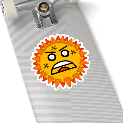 Angry Sun Sticker