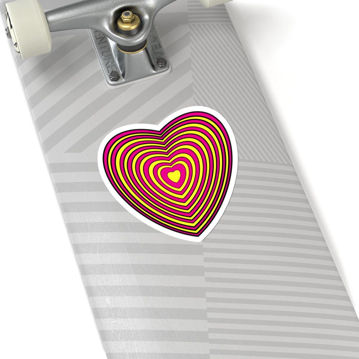 Pink Yellow Heart Sticker