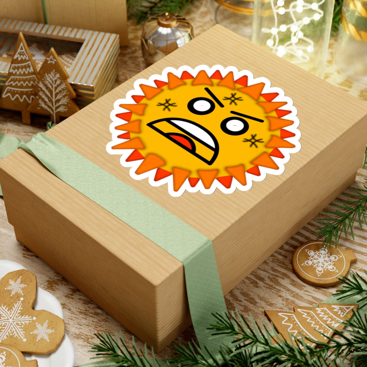 Angry Sun Sticker