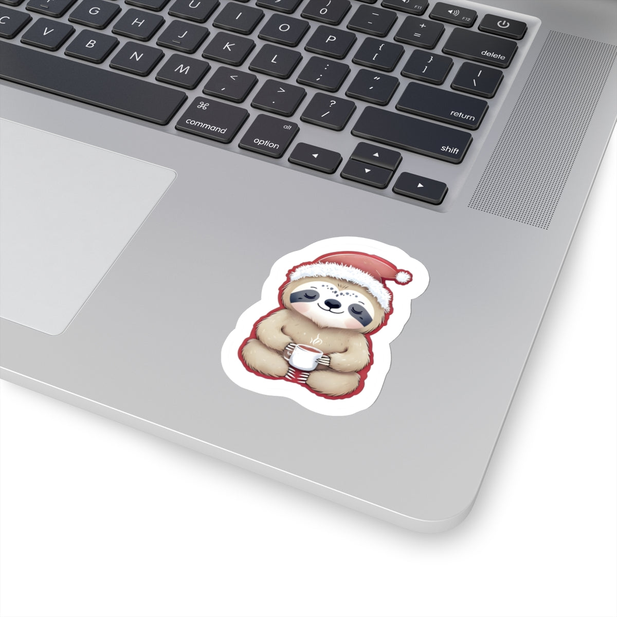 Meditating Sloth Christmas Sticker