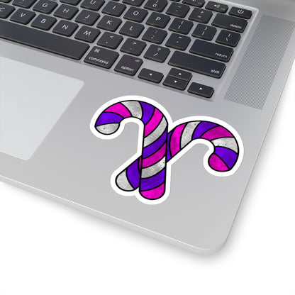 Candy Cane Pink & Purple Christmas Stickers