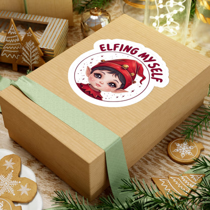 Elfing Myself Christmas Sticker