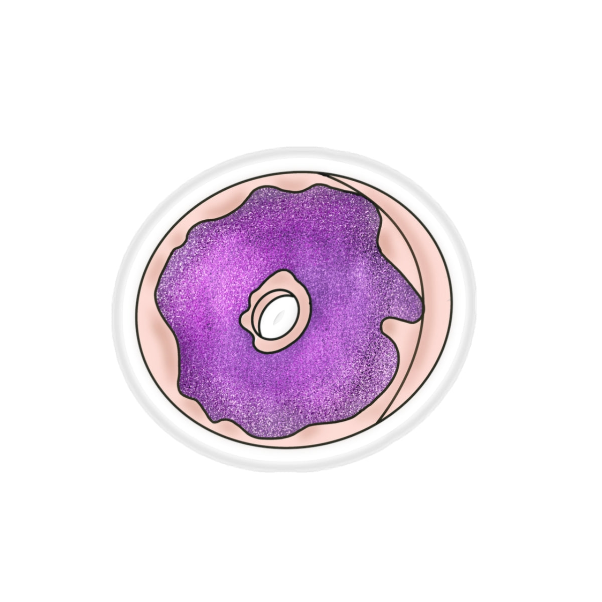 Purple Donut Sticker