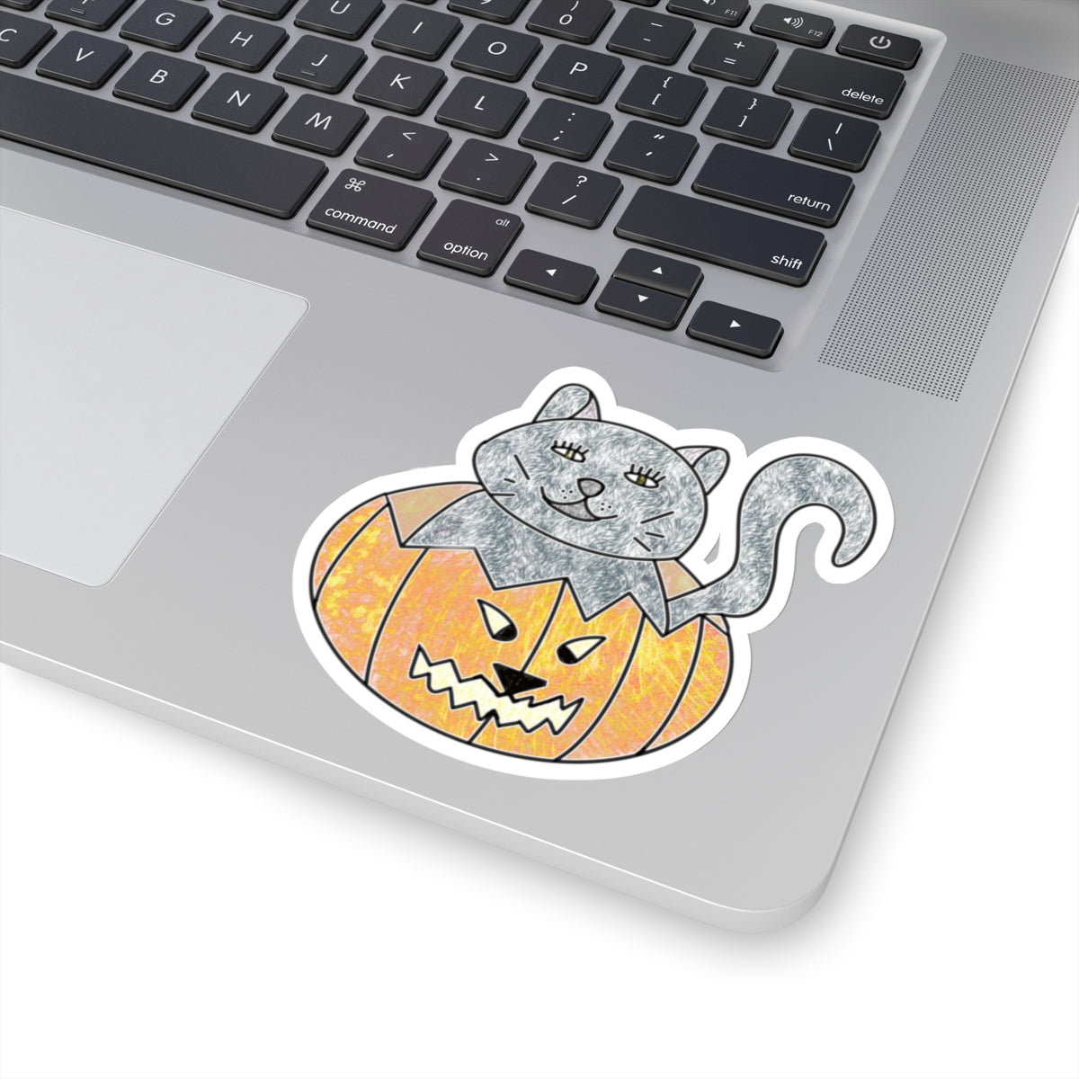 Kitty Pumpkin Sticker