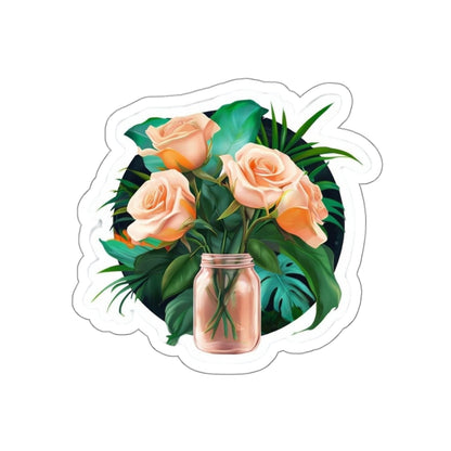 Peach Roses Sticker