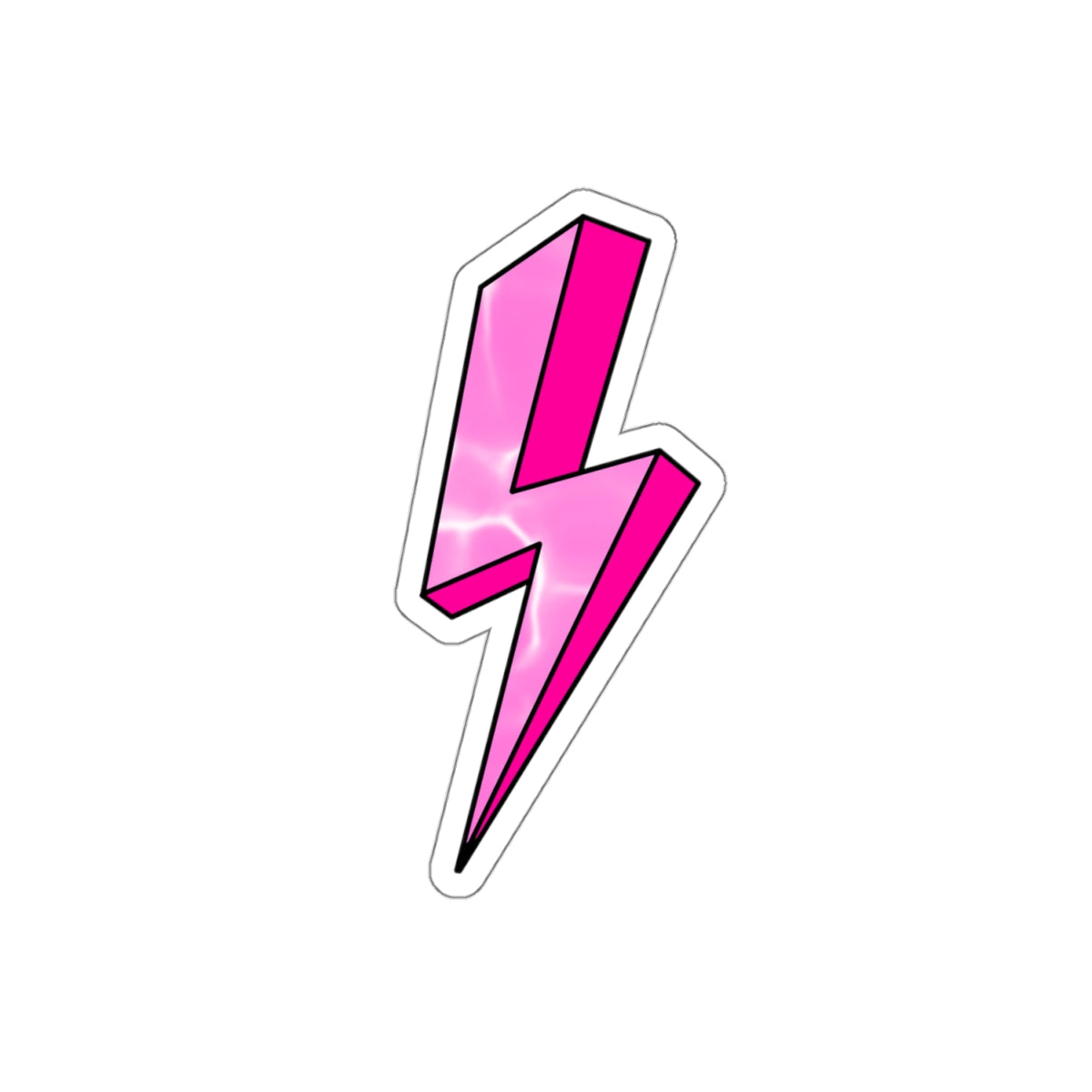 Pink Lightning Sticker