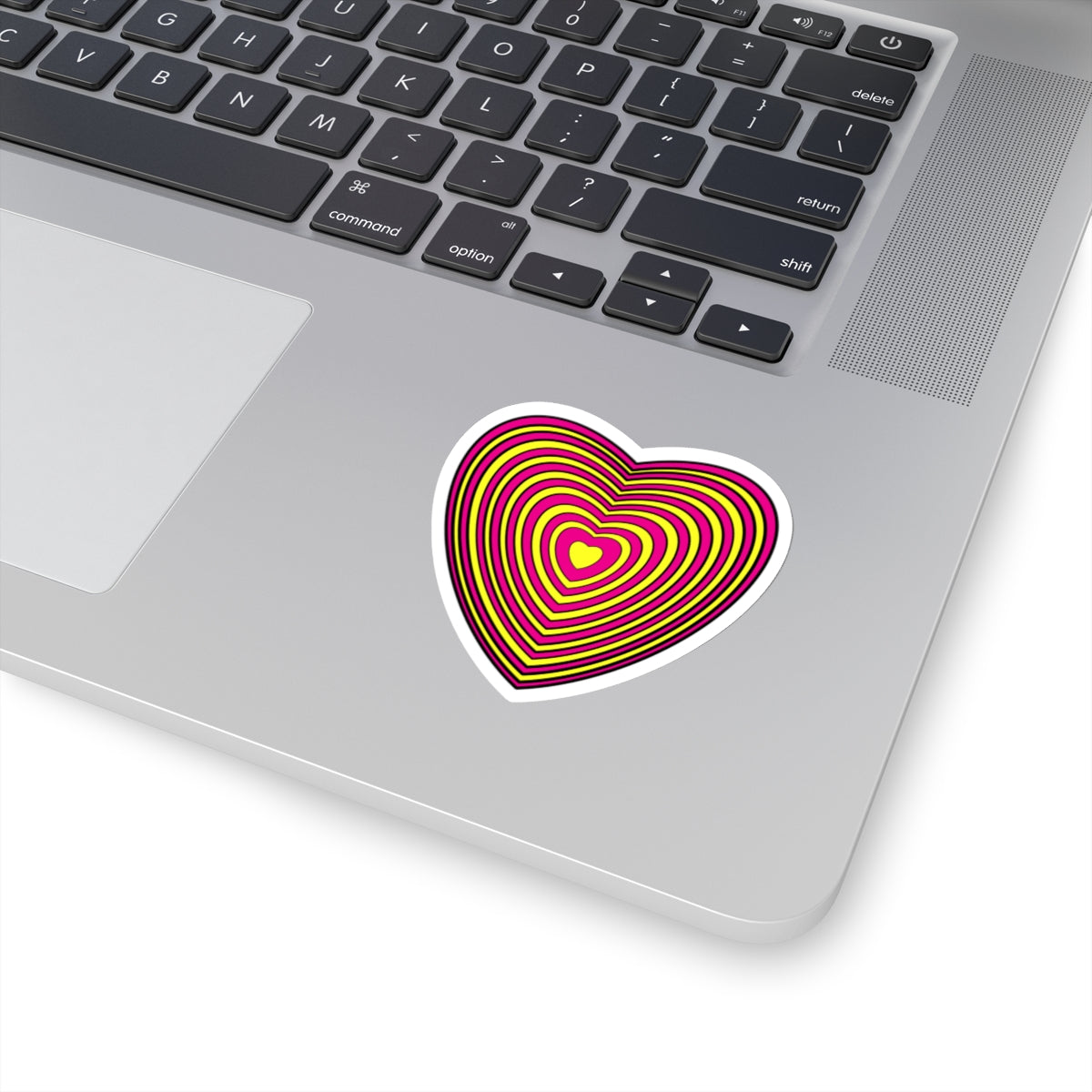 Pink Yellow Heart Sticker