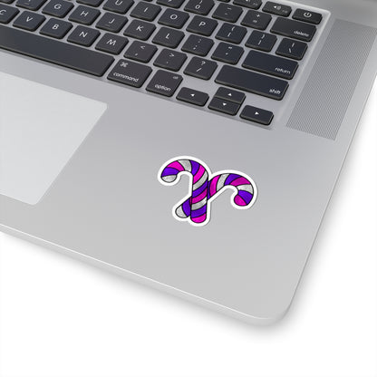 Candy Cane Pink & Purple Christmas Stickers