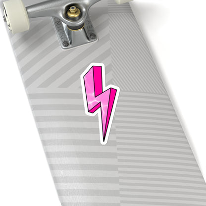 Pink Lightning Sticker