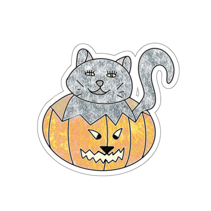 Kitty Pumpkin Sticker