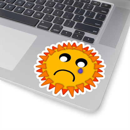 Sad Sun Sticker