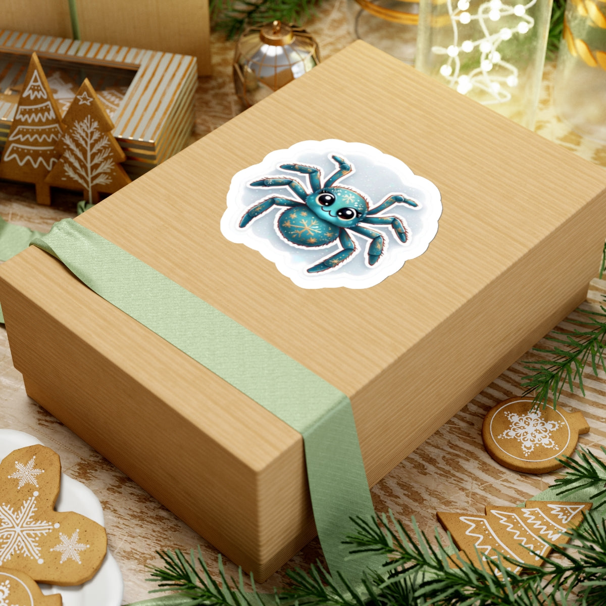 Christmas Black Widow Spider Sticker