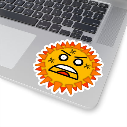 Angry Sun Sticker