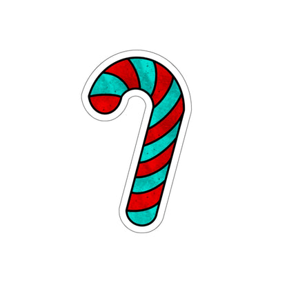 Blue And Red Christmas Candy Cane