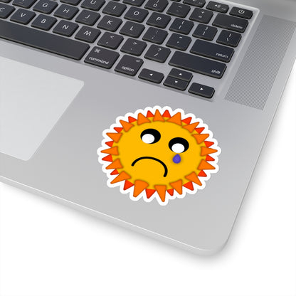 Sad Sun Sticker