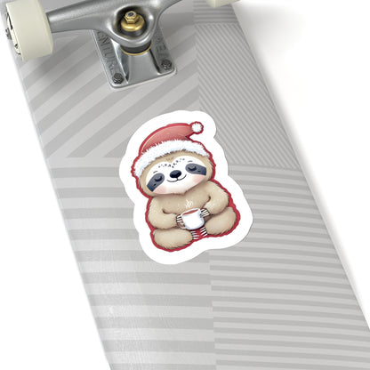 Meditating Sloth Christmas Sticker