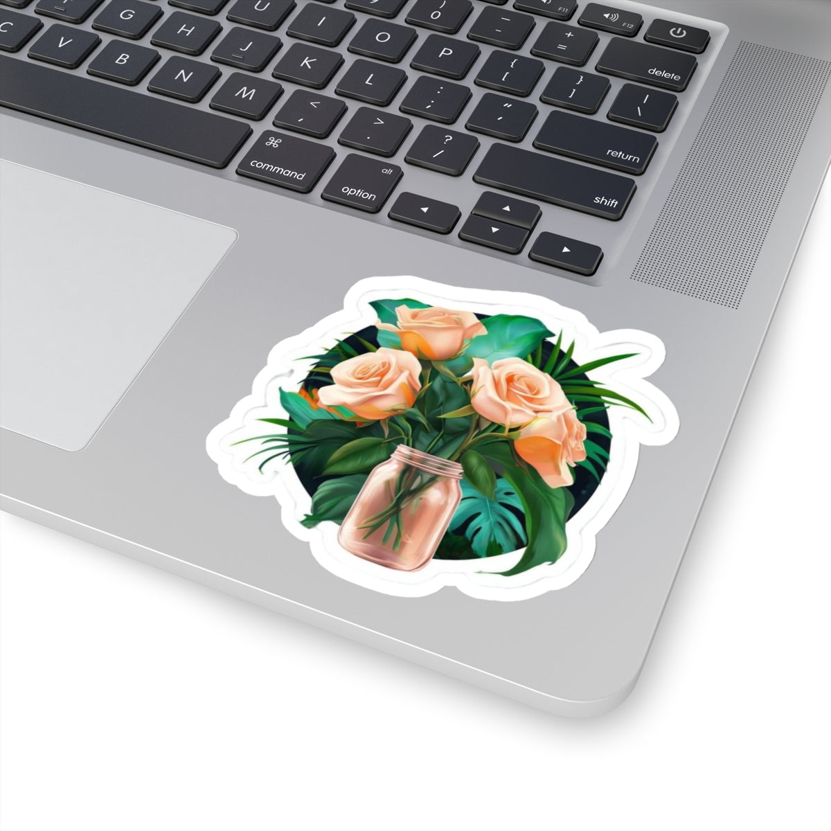 Peach Roses Sticker