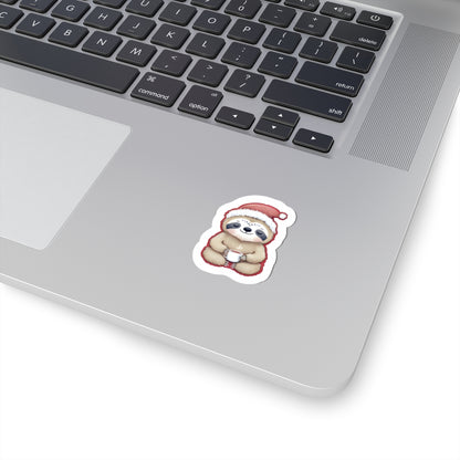 Meditating Sloth Christmas Sticker