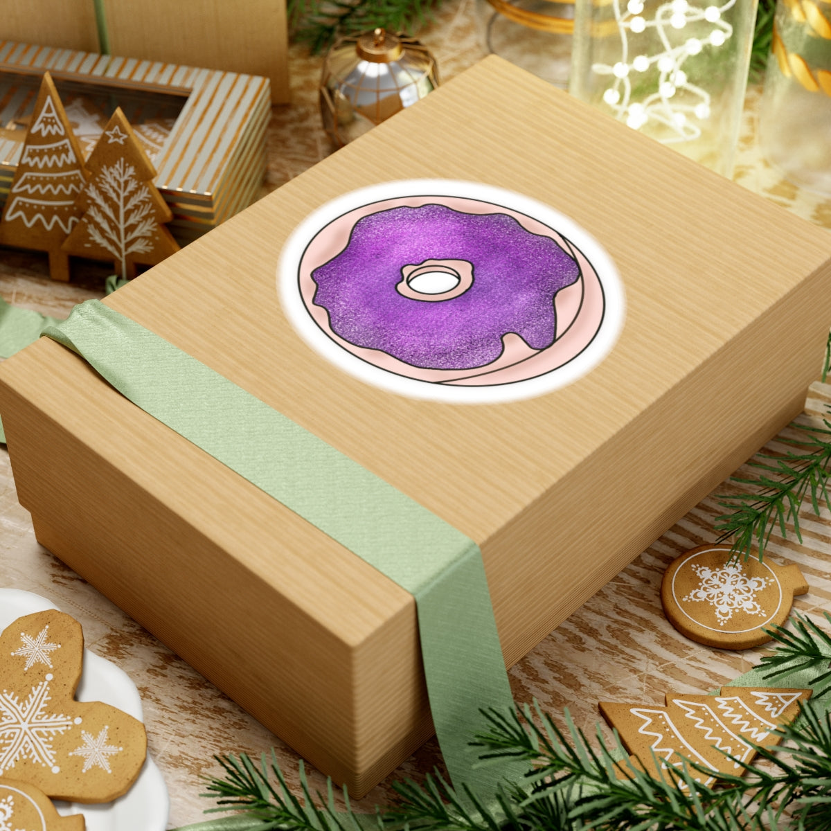 Purple Donut Sticker