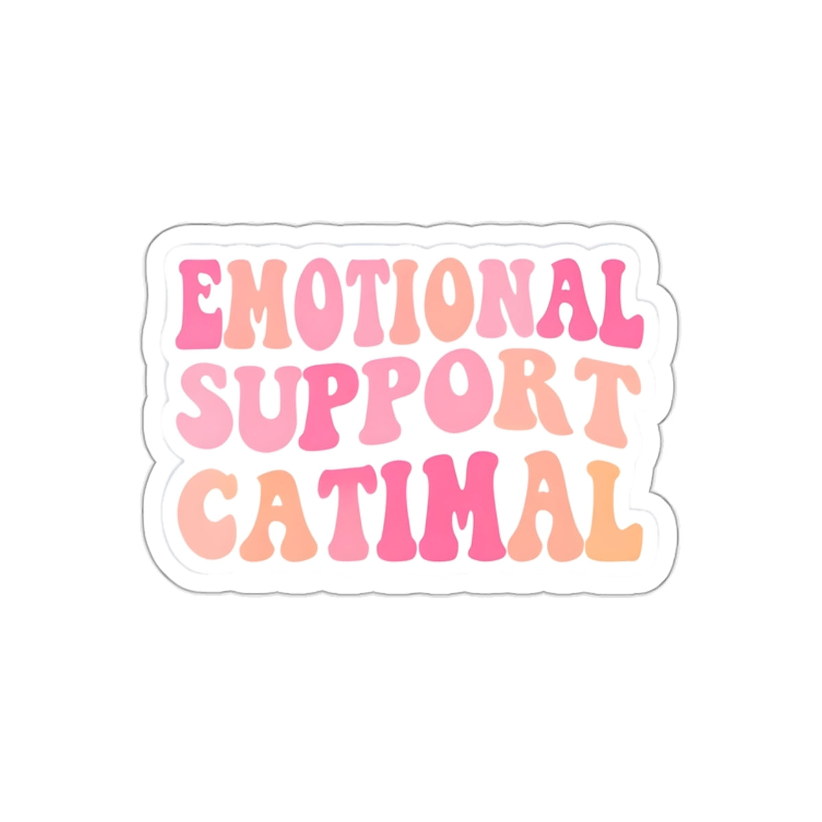 Emotional Support Catimal Sticker