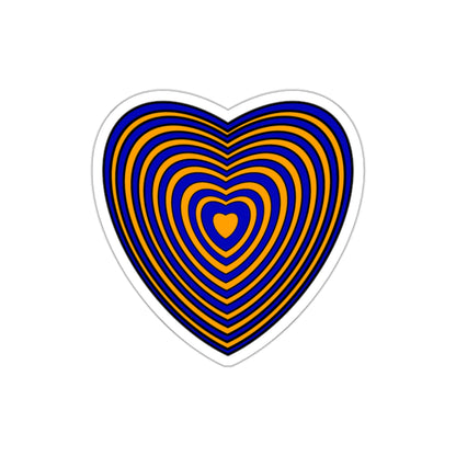 Blue Ginger Heart Sticker