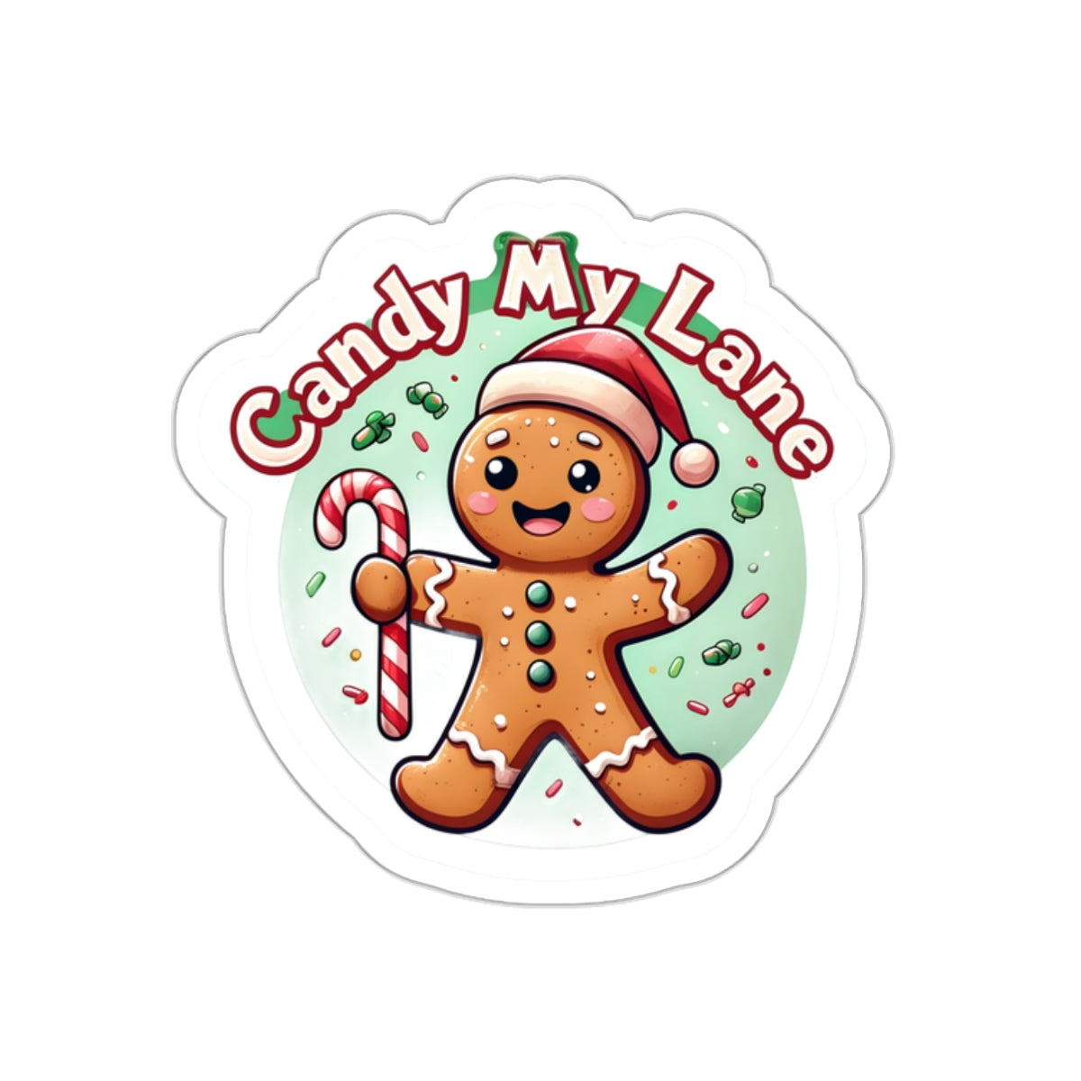 Holiday Candy My Lane  Christmas Sticker