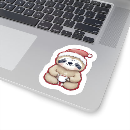 Meditating Sloth Christmas Sticker